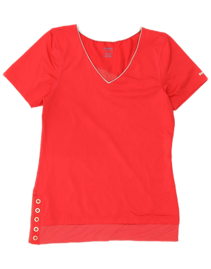 REEBOK Damen T-Shirt Top UK 12 Mittelrosa Polyester