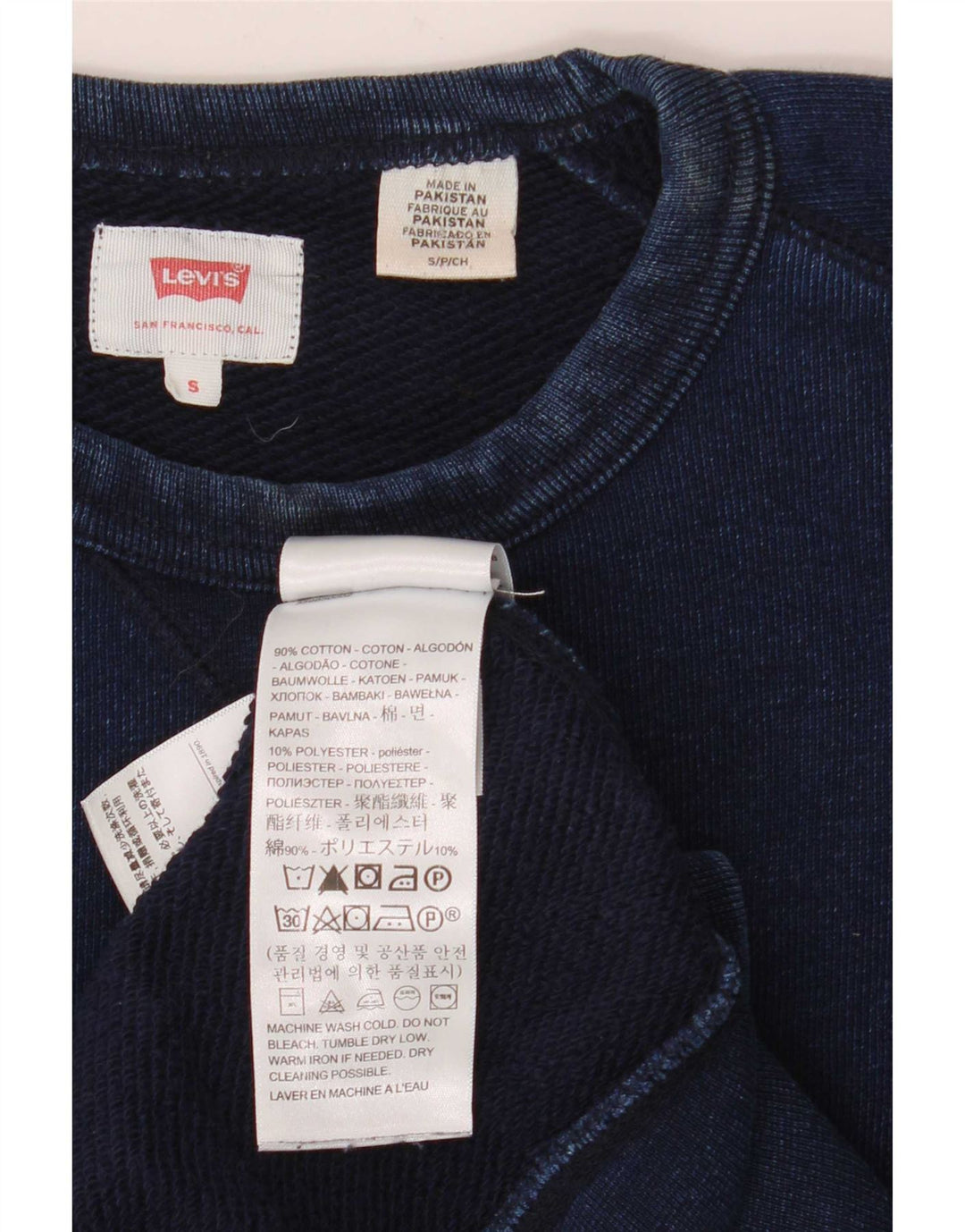 Levi's Herren-Sweatshirt, Pullover, Größe S, marineblau, Baumwolle