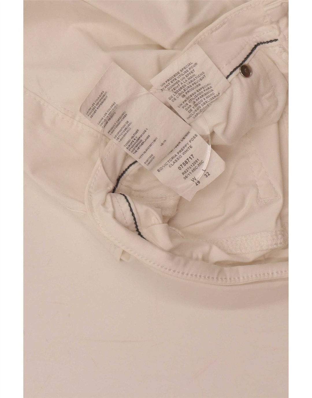 Tommy Hilfiger Damen Freizeitshorts Medium W29 Weiße Baumwolle