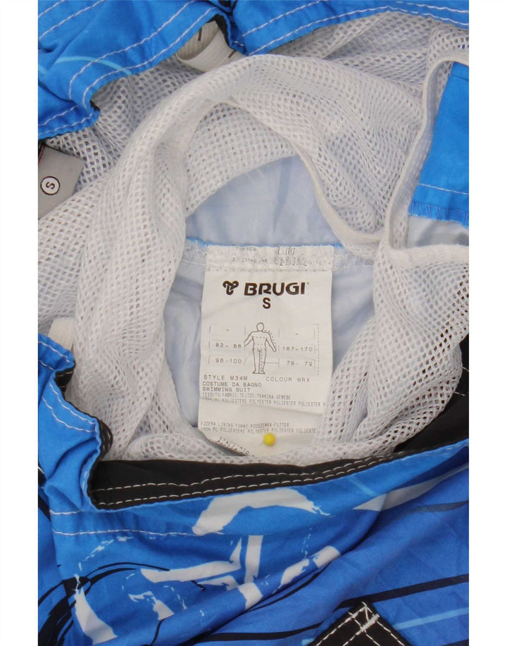 Brugi Herren-Badeshorts mit Grafik, klein, blau, geblümt, Polyester