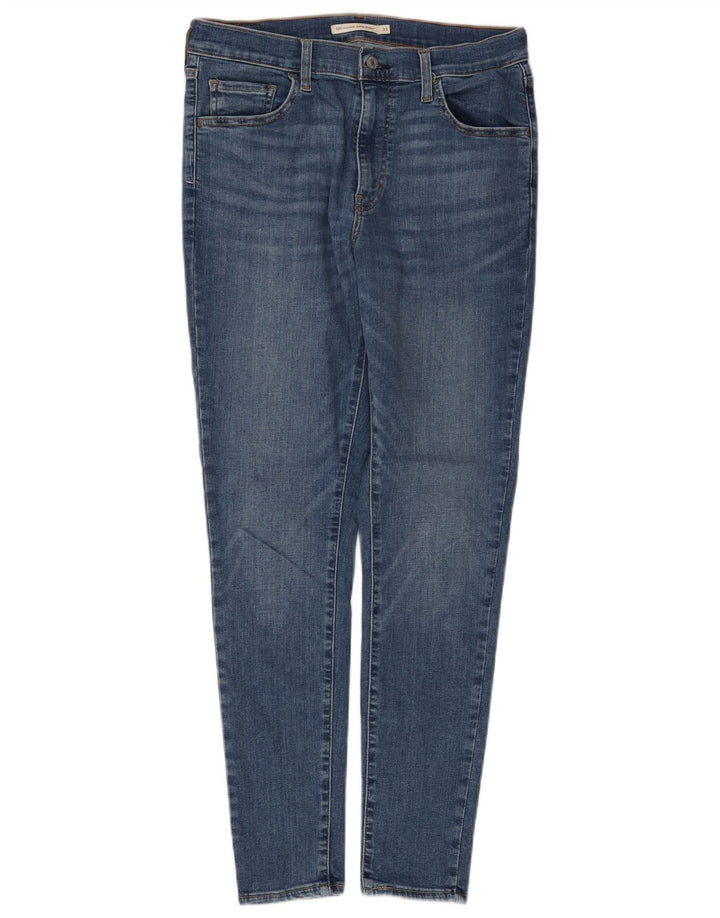 LEVI'S Damen 710 High Rise Super Skinny Jeans W31 L30 Blaue Baumwolle
