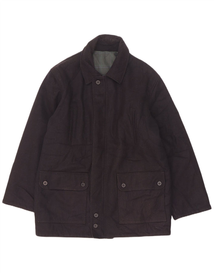 North Pole Wende-Windbreaker-Mantel für Herren, UK 40, große marineblaue Wolle
