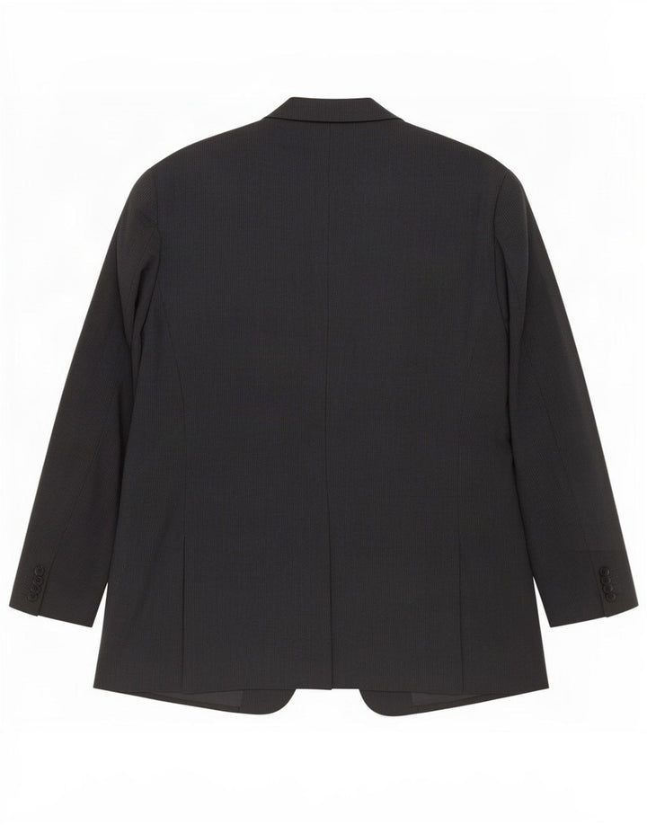 Giorgio Armani Herren 2-Knopf-Blazerjacke IT 52 XL Schwarzer Nadelstreifen