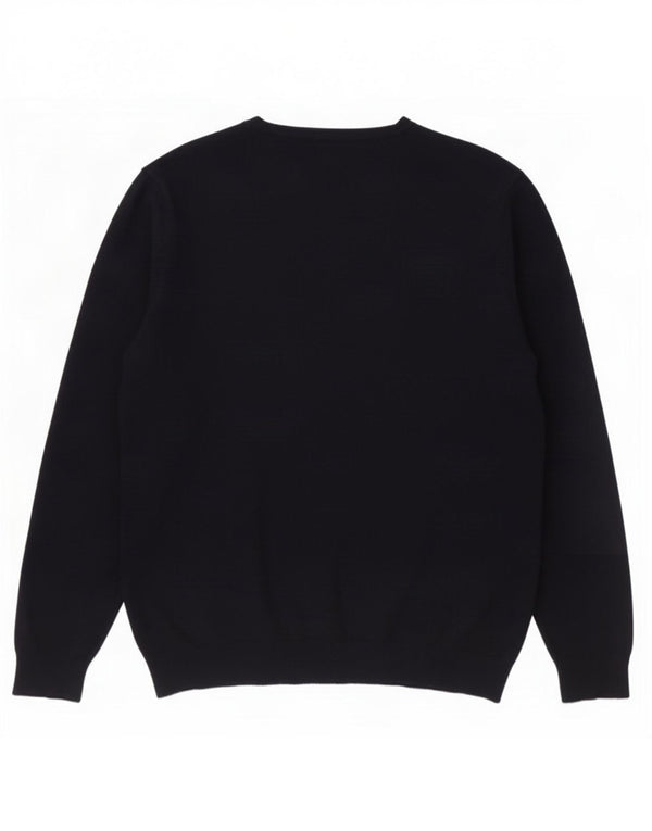 Zara Herren-Pullover mit V-Ausschnitt, 2XL, Marineblau