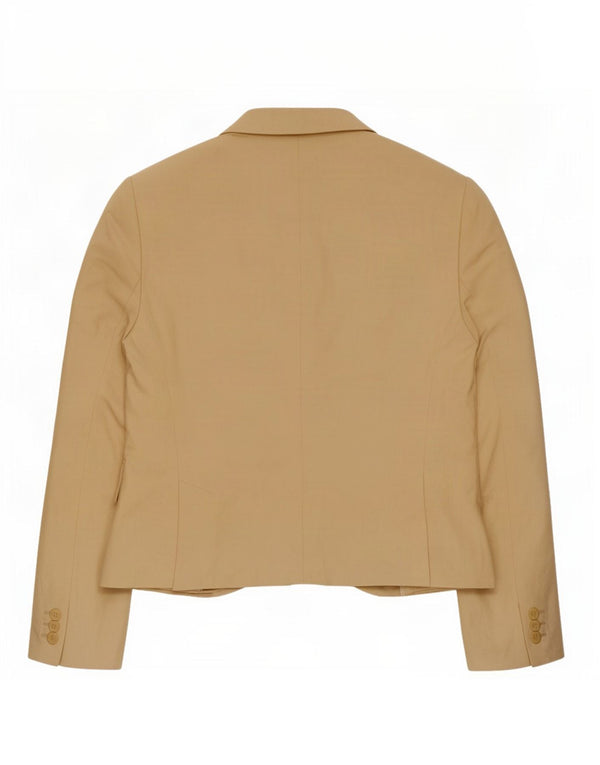 Massimo Dutti Damen 1-Knopf-Blazerjacke EU 44 XL Beige Leinen