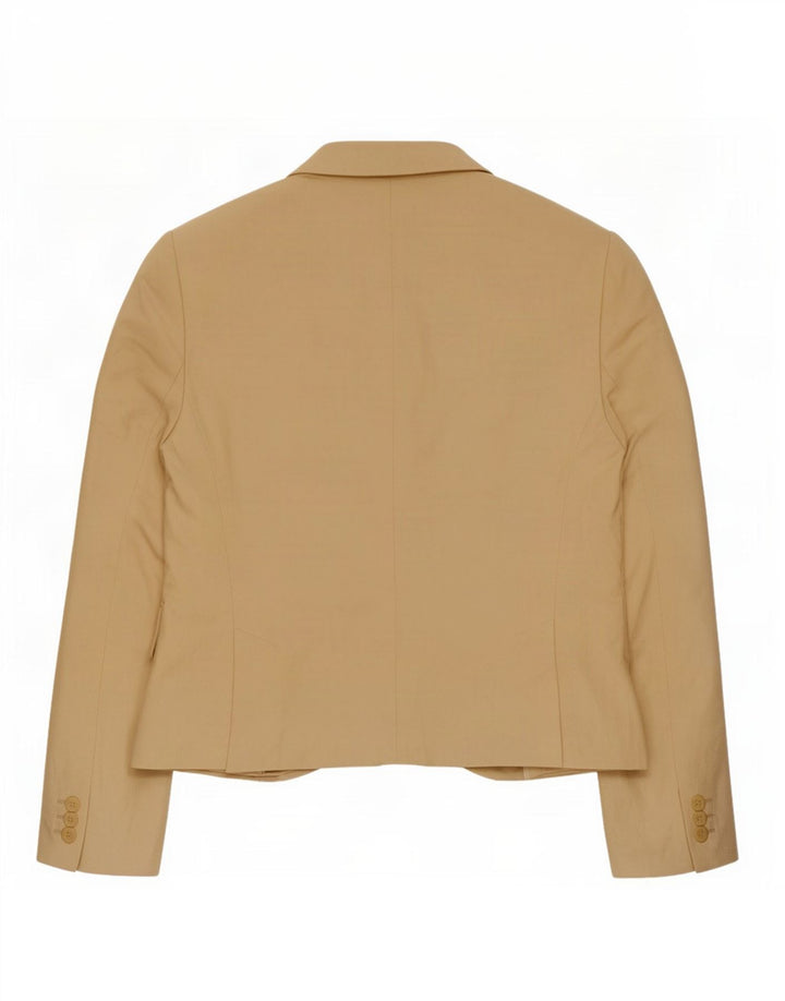 Massimo Dutti Damen 1-Knopf-Blazerjacke EU 44 XL Beige Leinen