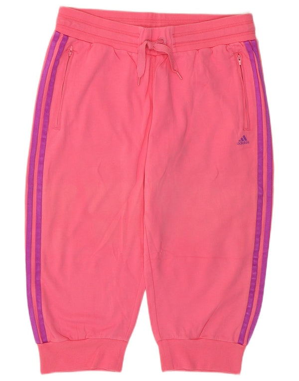Adidas Damen Bermuda Sport Shorts UK 12/14 Mittelrosa Baumwolle