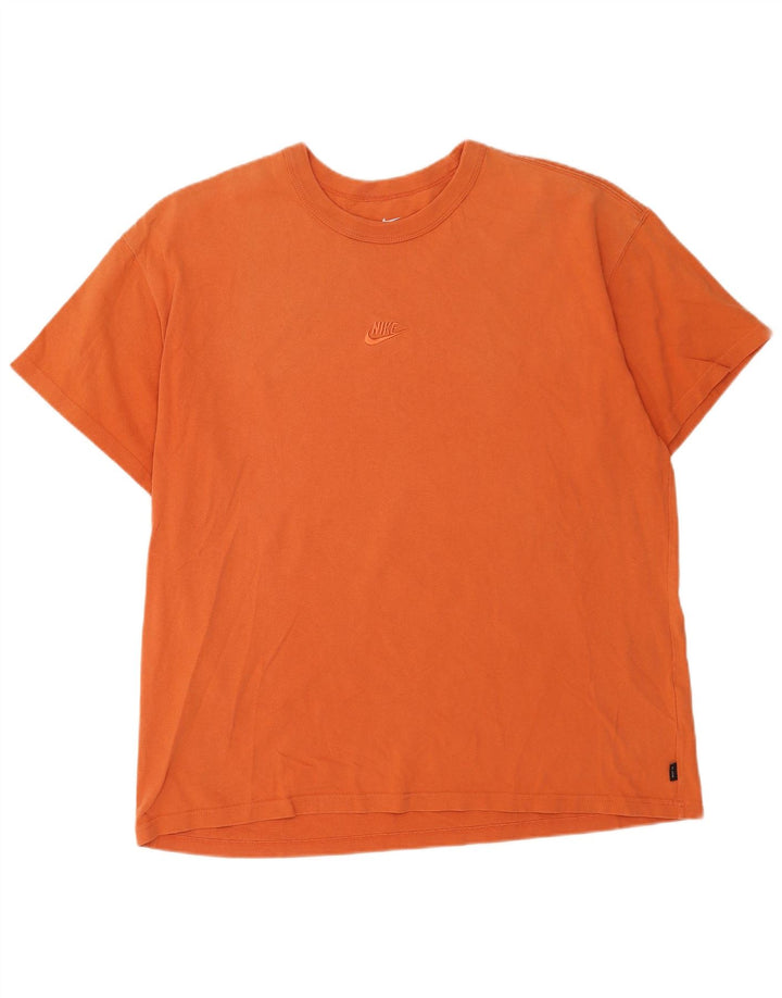 Nike Herren T-Shirt Top XL Orange Baumwolle