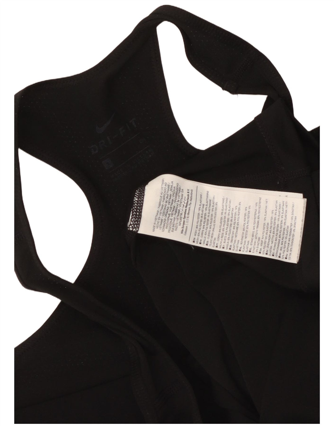 Nike Womens Graphic Vest Top UK 10 Small Schwarz Polyester