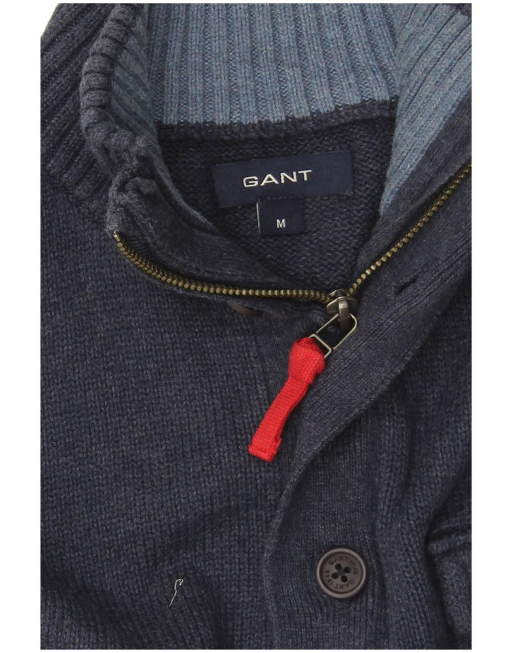 Gant Herren-Pullover mit Knopfkragen, mittelgroß, Marineblau