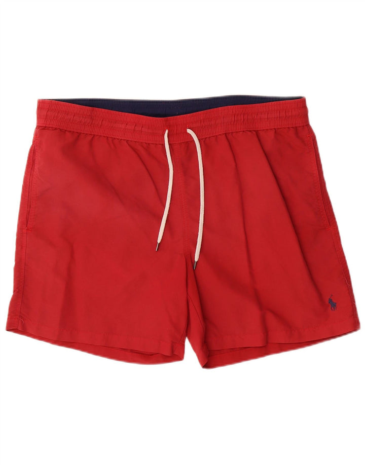 Polo Ralph Lauren Herren-Badeshorts aus mittelrotem Nylon