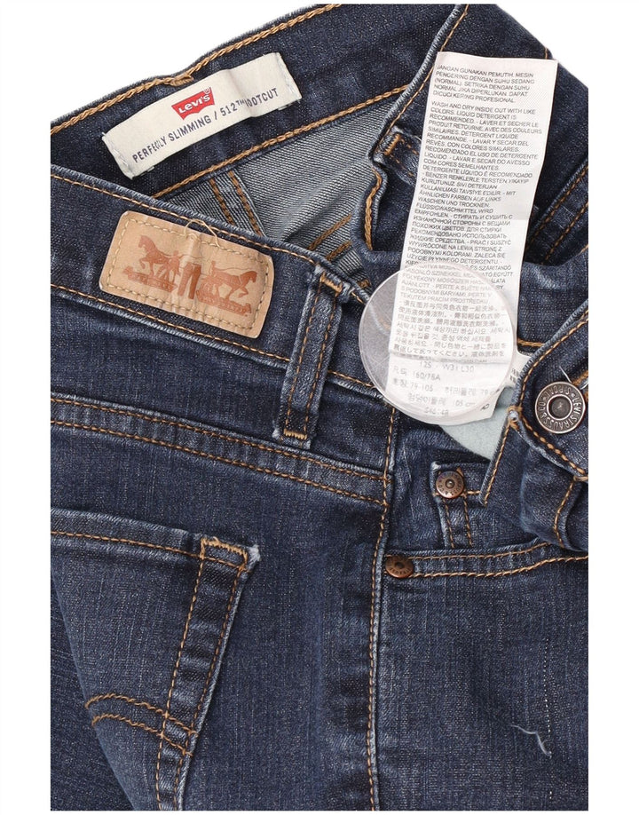 Levi's Damen 512 Perfectly Slim Bootcut Jeans W31 L30 Blaue Baumwolle