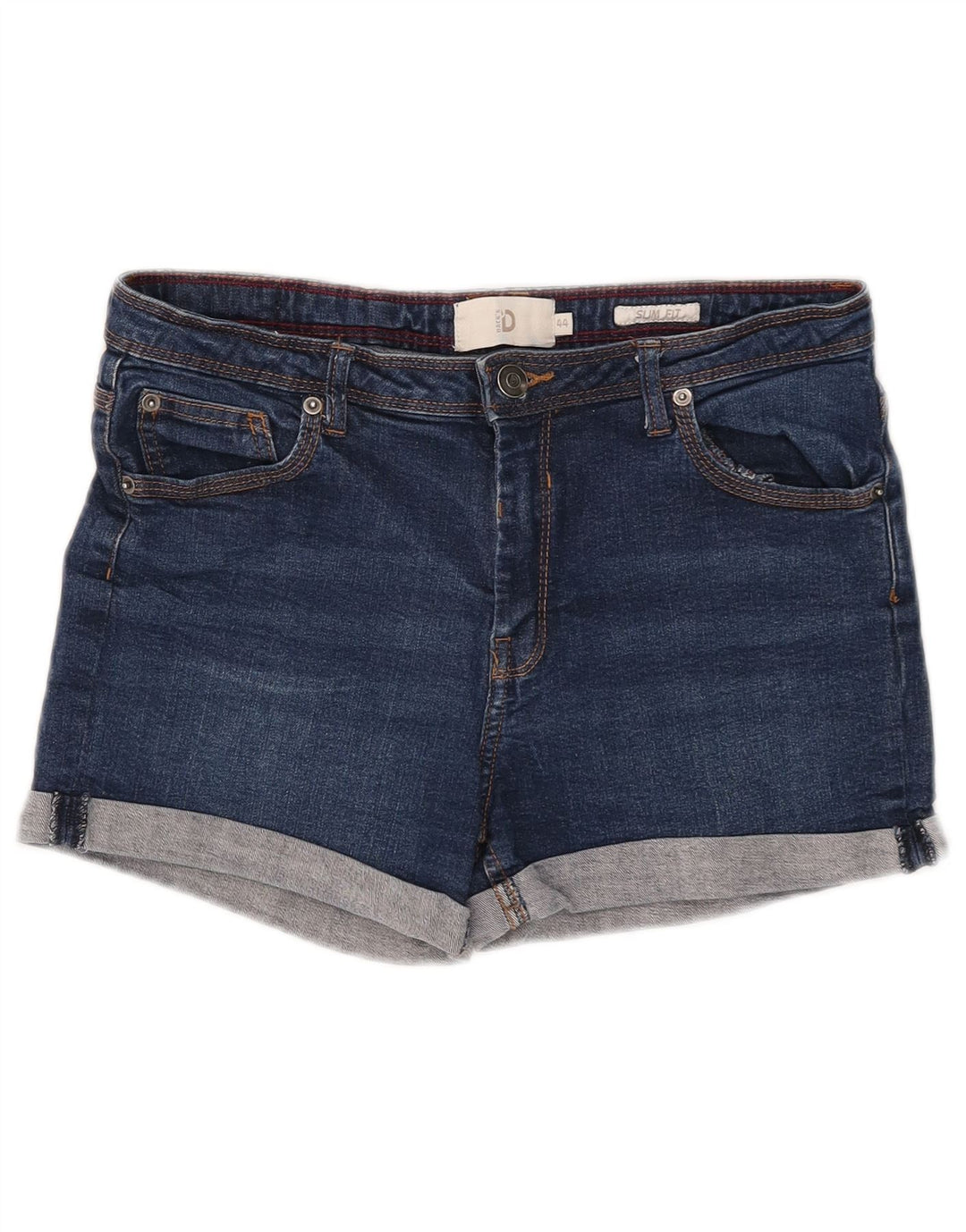 Dack's Slim Fit Denim-Shorts für Damen IT 44 Medium W28 Blaue Baumwolle