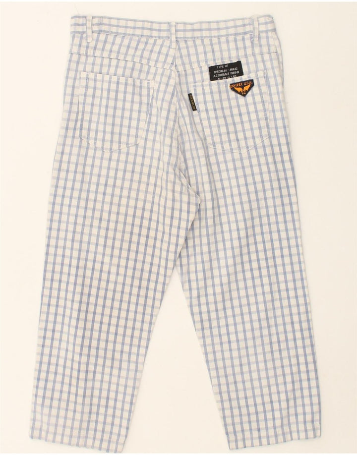 AVIREX Womens Capri Trousers W28 L19  Blue Gingham Cotton Vintage Avirex and Second-Hand Avirex from Messina Hembry 