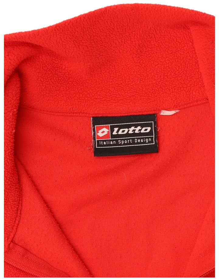 LOTTO Herren-Fleecepullover mit Reißverschluss am Hals, Mittelrot