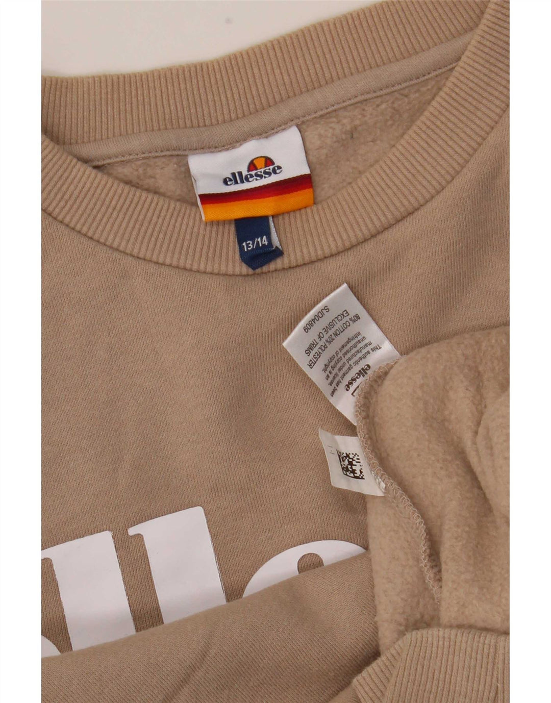 Ellesse Jungen-Sweatshirt mit Grafik, 13–14 Jahre, braune Baumwolle