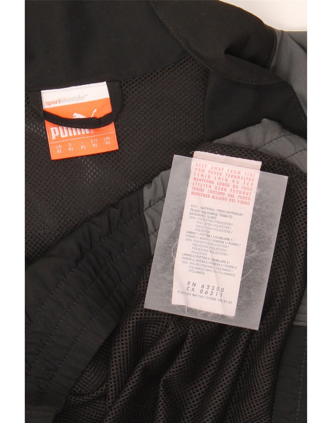 PUMA Herren-Trainingsanzug-Oberteil, Jacke, XL, Schwarz, Colourblock-Polyester