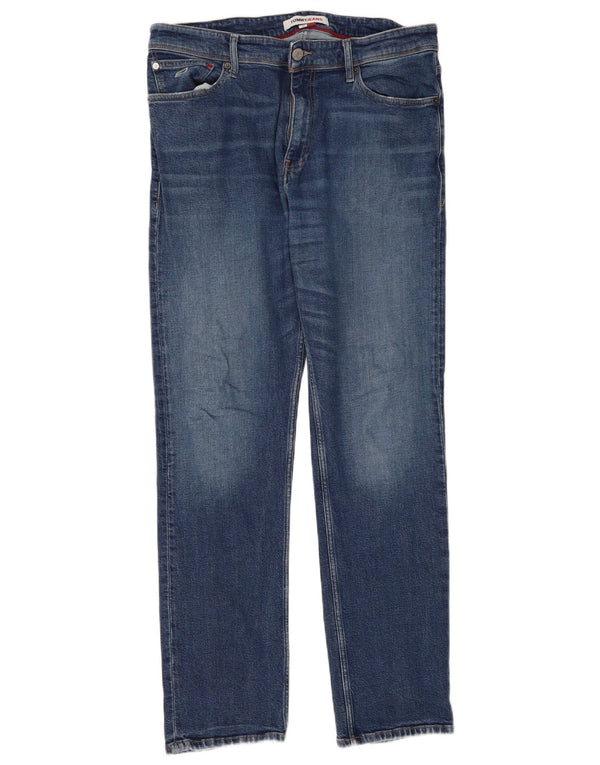 Tommy Hilfiger Damen Ethan Relaxed Fit Straight Jeans W32 L32 Blaue Baumwolle