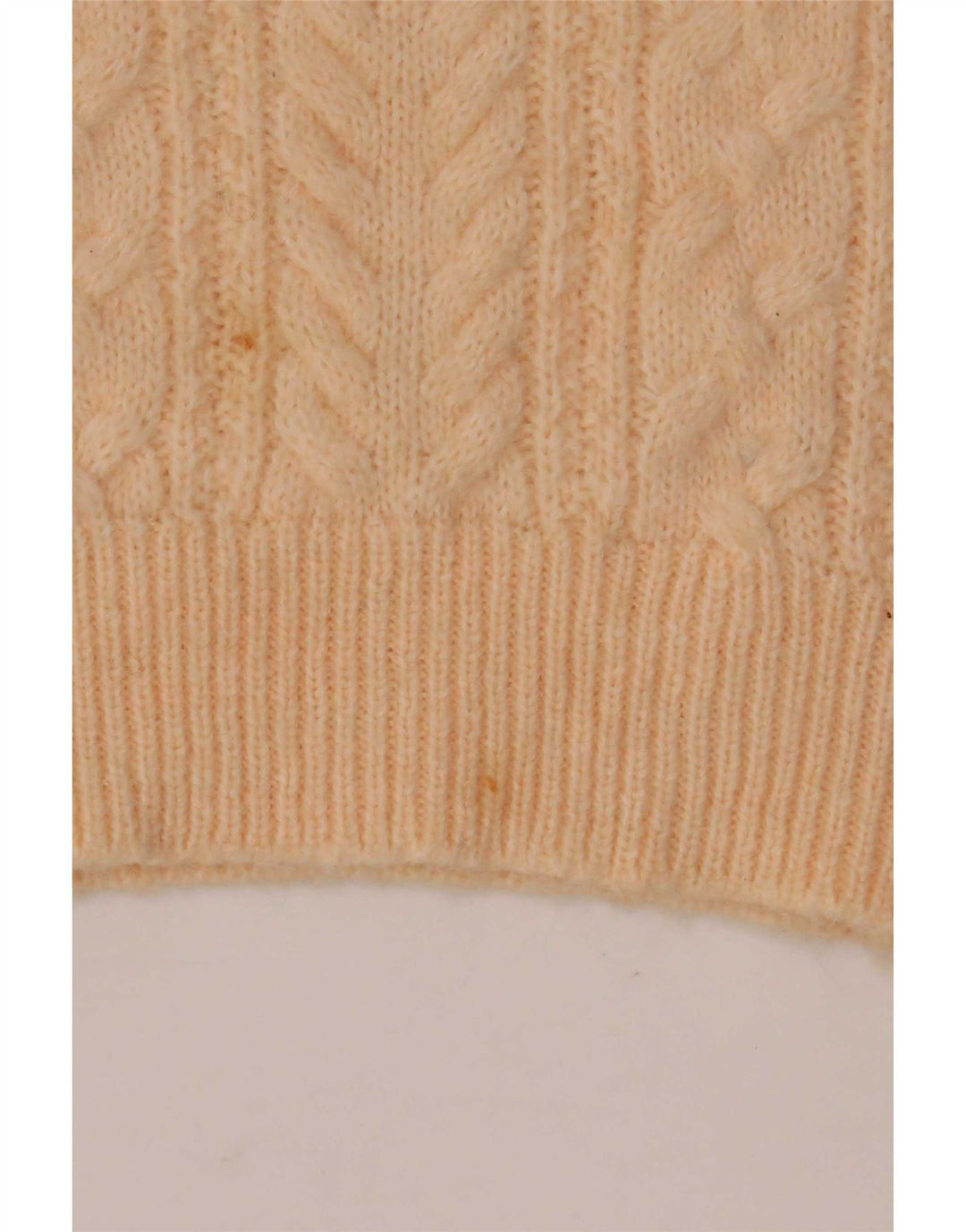 Zara Damen-Pullover mit Rundhalsausschnitt, UK 16, große beige Wolle