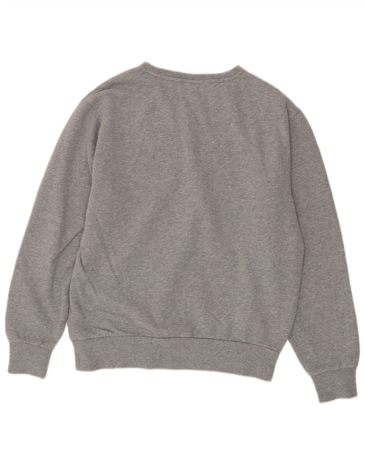 ELLESSE Herren-Sweatshirt mit Grafik, groß, graue Baumwolle