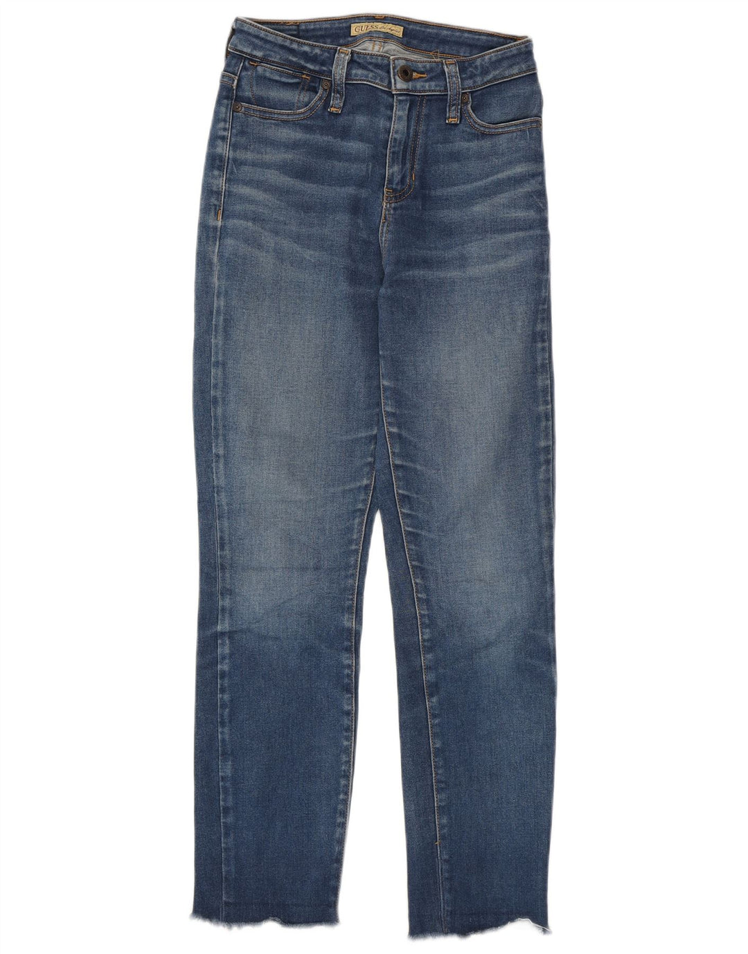 GUESS Damen Slim Jeans W25 L27 Blaue Baumwolle