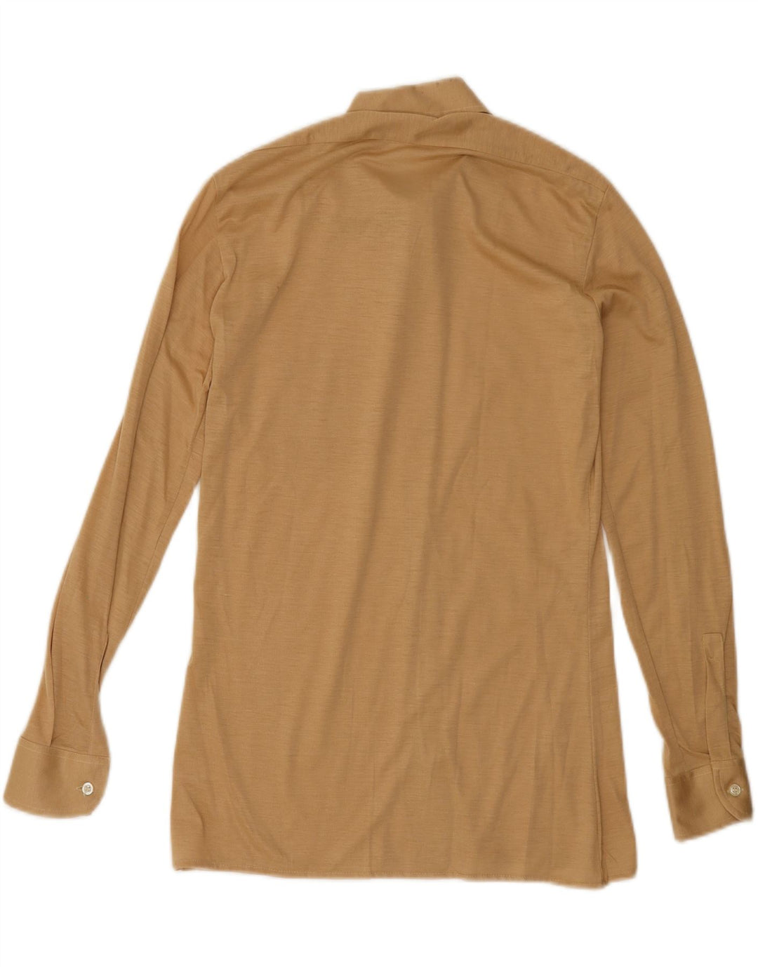 VINTAGE Mens Shirt Medium Beige Vintage Vintage and Second-Hand Vintage from Messina Hembry 