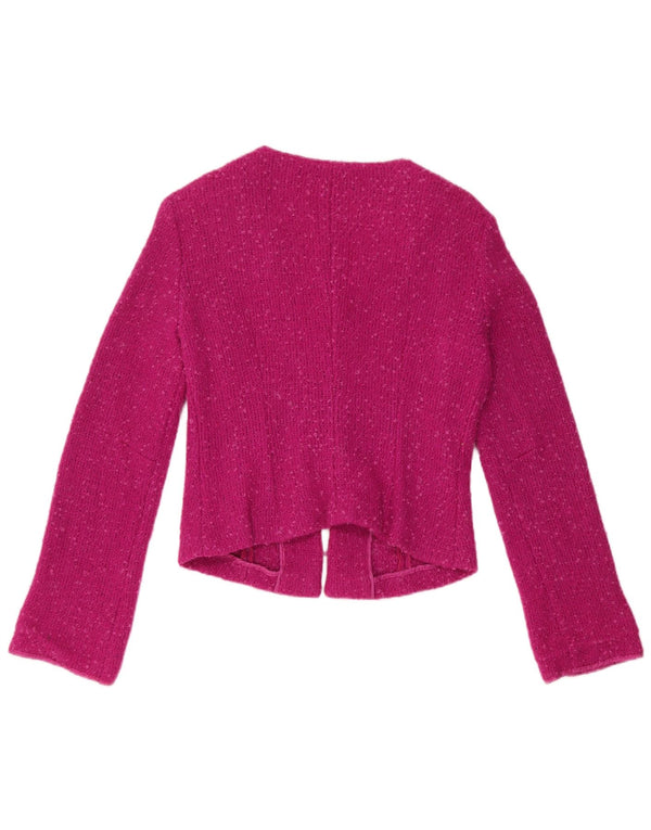 Mariella Burani Damen Bolero-Pullover UK 14 Große Burgunderrote Schurwolle