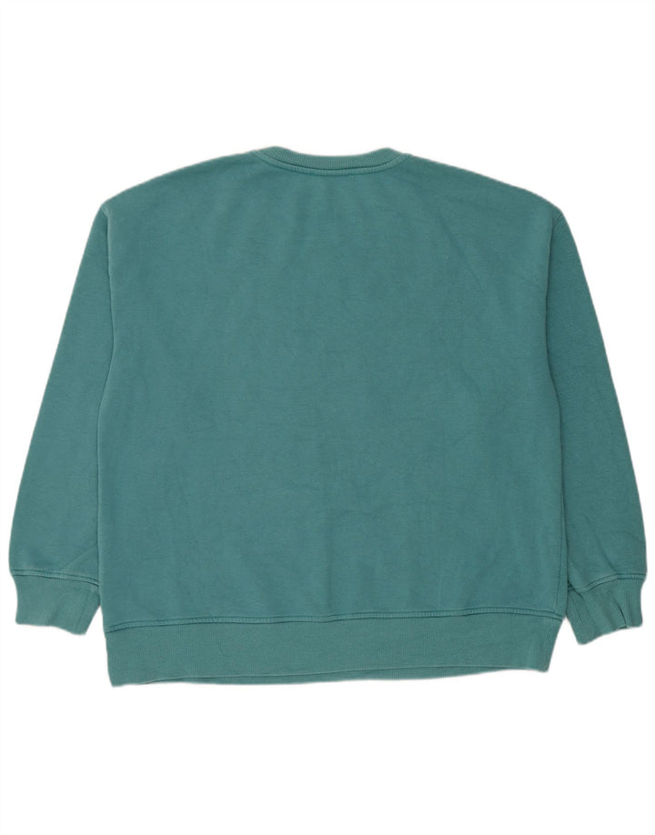 Zara Damen-Sweatshirt mit Grafik-Übergröße, Gr. 10, Größe S, Blau, Baumwolle