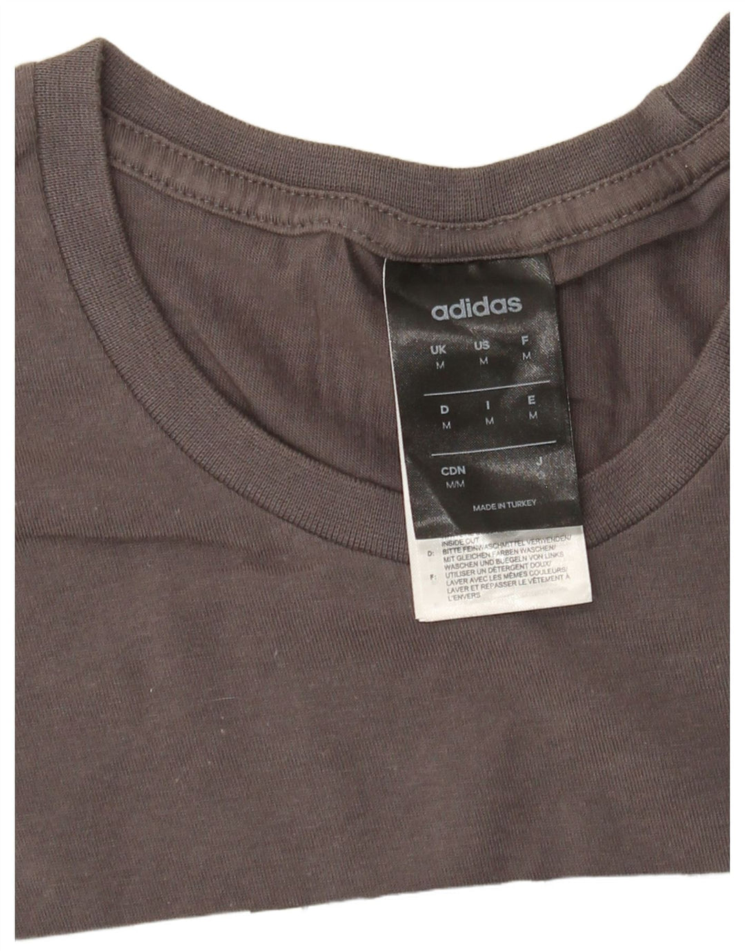 Adidas Herren Grafik-T-Shirt aus mittelgrauer Baumwolle