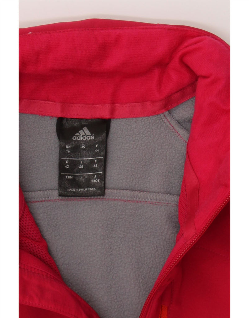 ADIDAS Womens Windbreaker Jacket UK 16 Large Pink Polyester Sports Vintage Adidas and Second-Hand Adidas from Messina Hembry 