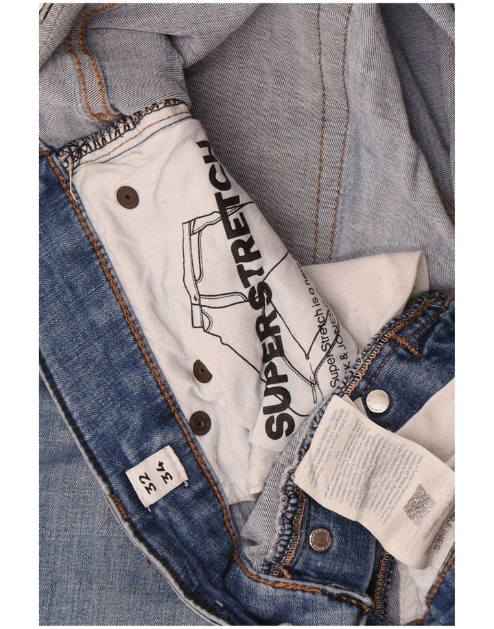 Jack & Jones Herren GLENN Slim Jeans W32 L34 Blaue Baumwolle