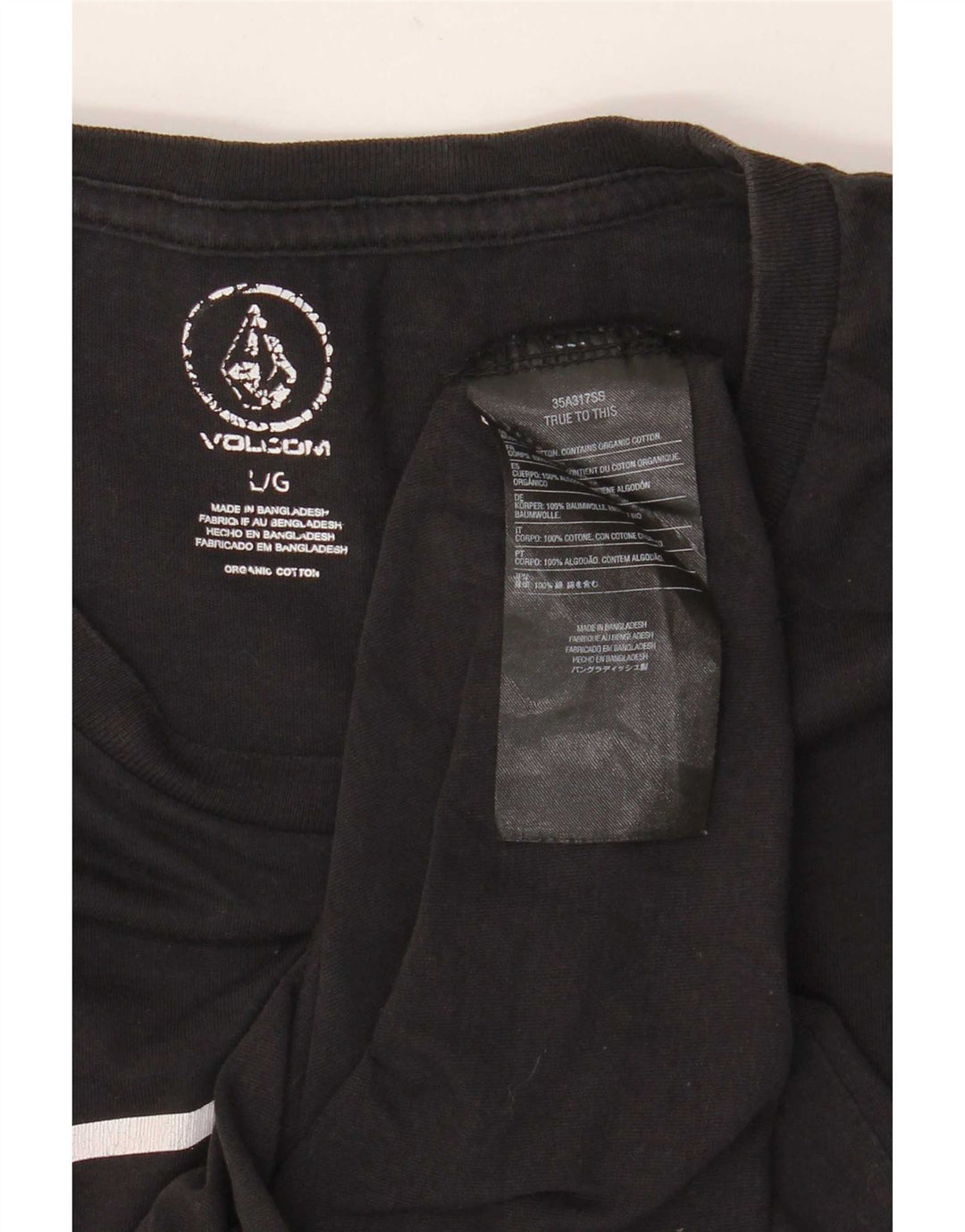 Volcom Herren-T-Shirt mit Grafik, groß, aus schwarzer Baumwolle