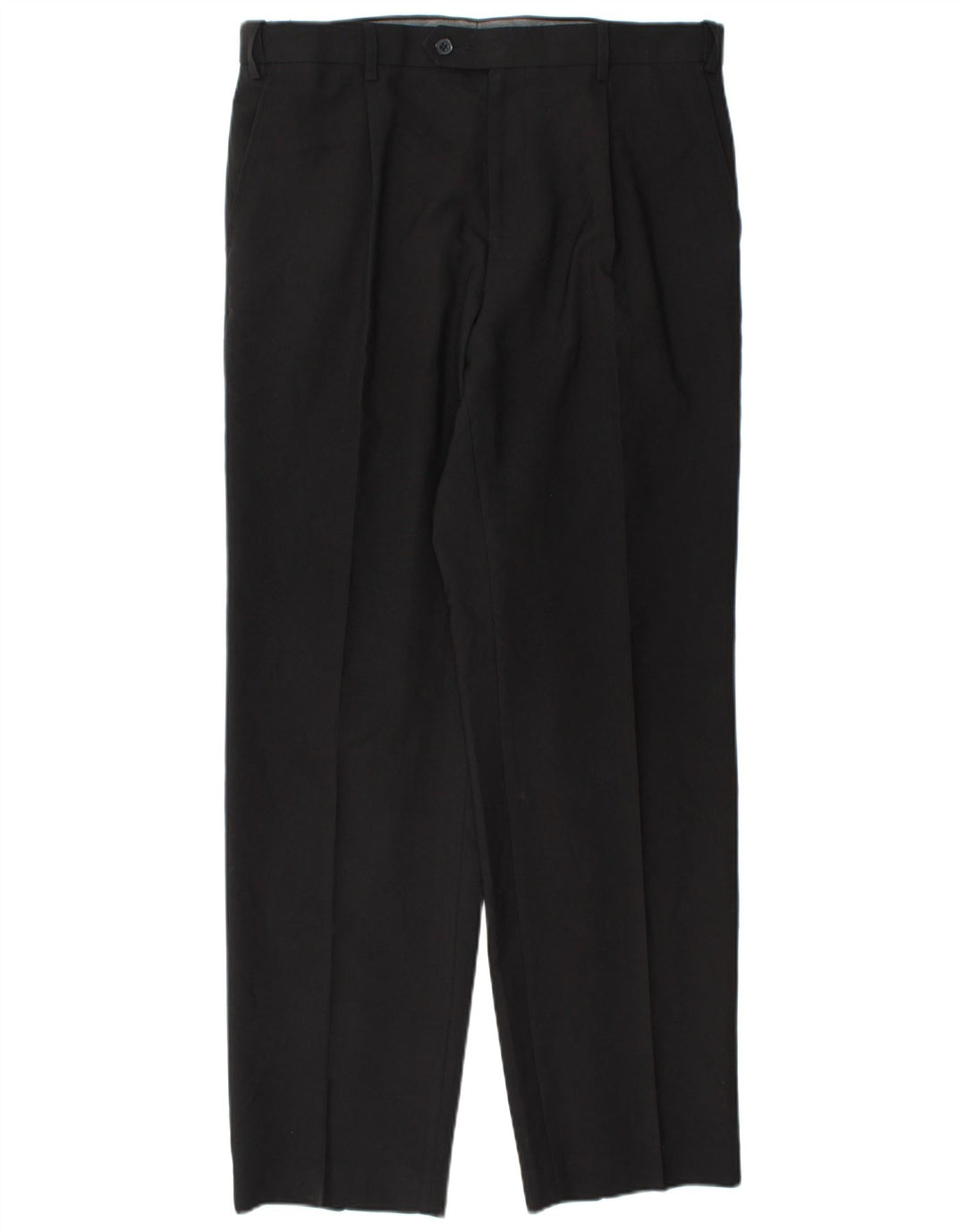 Marks & Spencer Herren-Anzughose mit Pegged-Anzug, W36, L33, schwarzes Polyester
