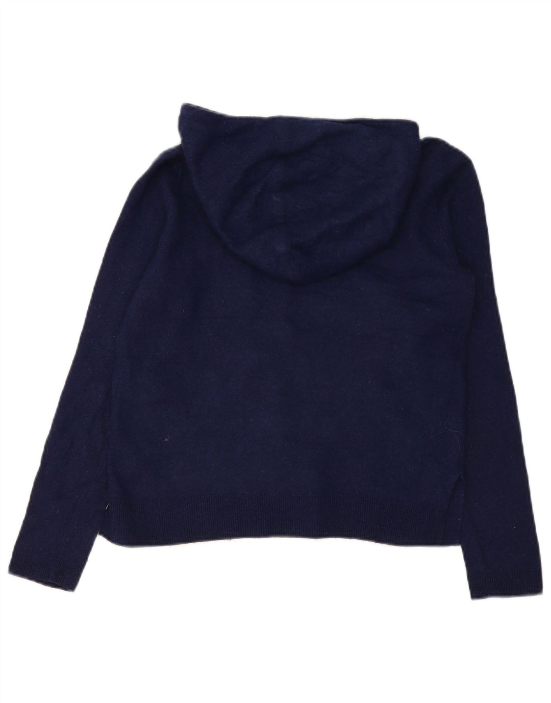 Massimo Dutti Damen-Pullover mit Kapuze, UK 10, Größe S, marineblaue Wolle