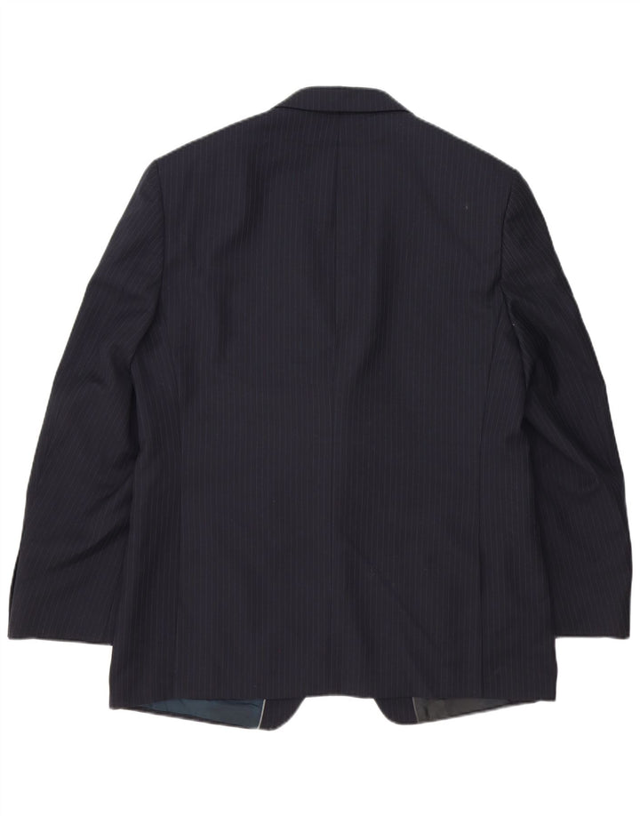 Marks & Spencer Herren-Blazer mit 2 Knöpfen, UK 42, XL, Marineblau, Nadelstreifen