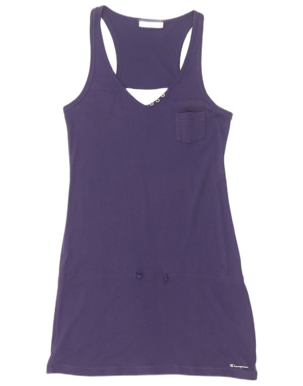 Champion Ärmelloses T-Shirt-Kleid für Damen, UK 18, XL, Marineblau, Farbblock