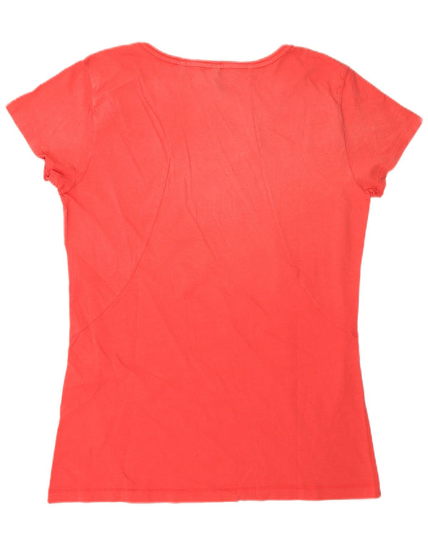 Woolrich Womens T-Shirt Top UK 18 XL Pink Cotton
