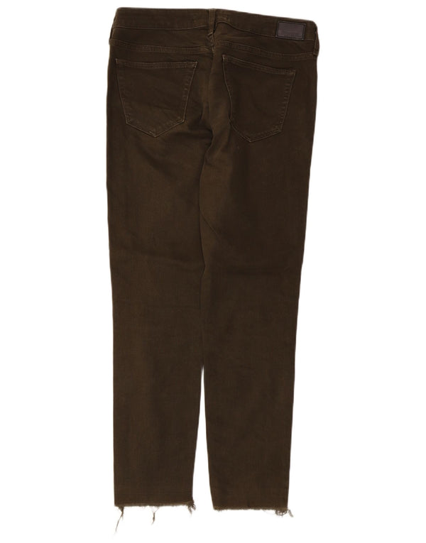 Zara Damen Z1975 Crop Slim Jeans EU 38 Small W28 L26 Khaki