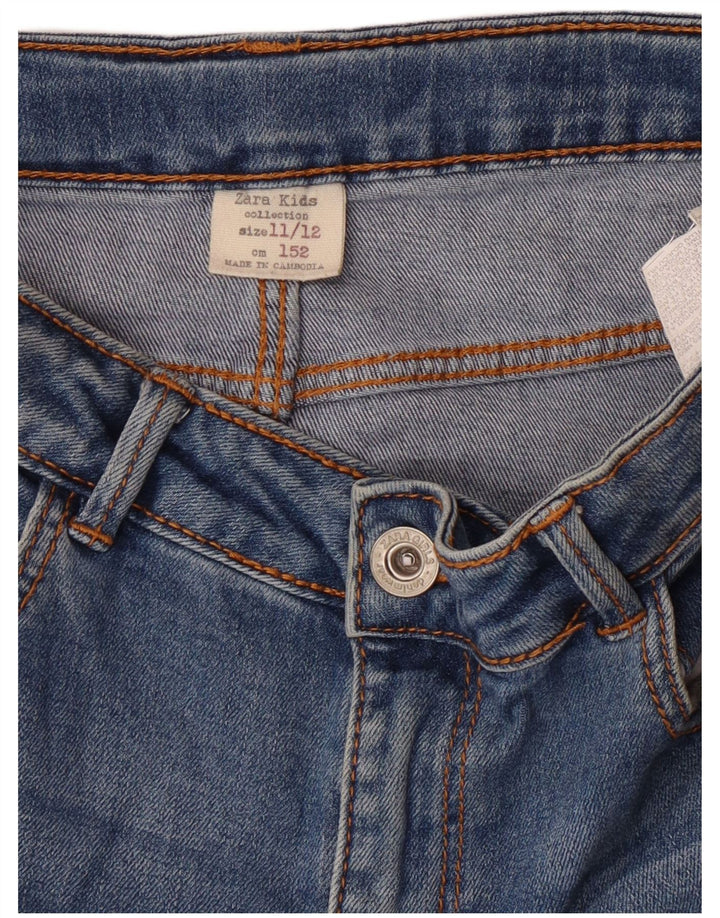 Zara Distressed Jeansrock für Mädchen, 11–12 Jahre, Blau