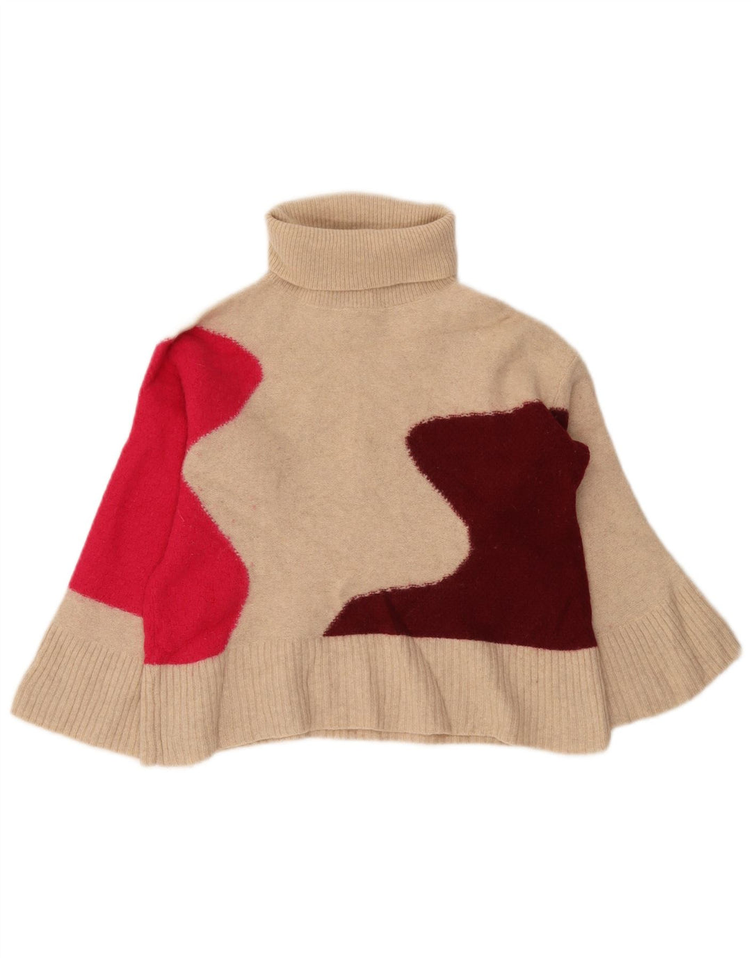 White Stuff Damen-Pullover mit Rollkragen, Gr. 8, Beige, Farbblock