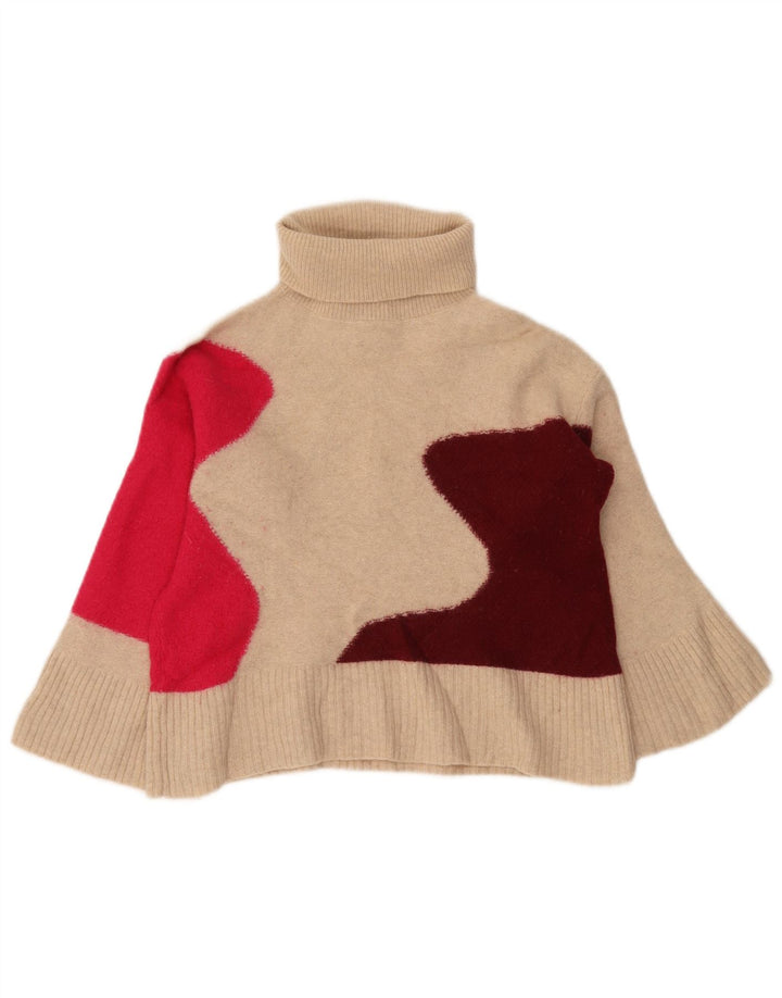 White Stuff Damen-Pullover mit Rollkragen, Gr. 8, Beige, Farbblock