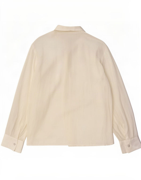 Arcadia Damen Hemdbluse IT 46 Large Off White Acetate