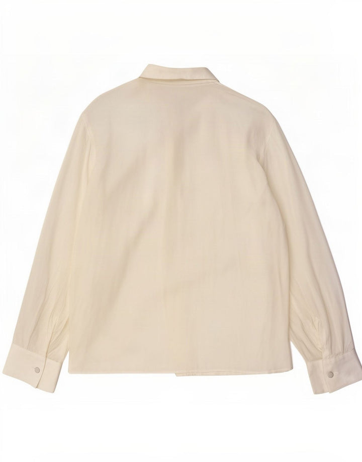 Arcadia Damen Hemdbluse IT 46 Large Off White Acetate