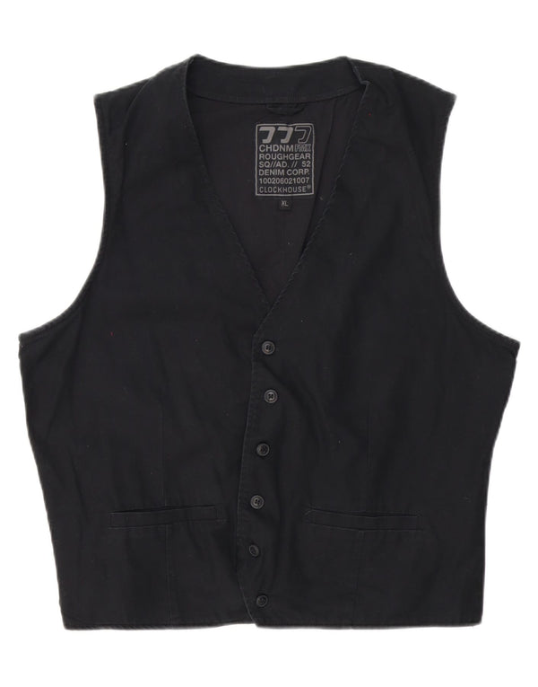 C&A Herrenweste XL, schwarze Baumwolle
