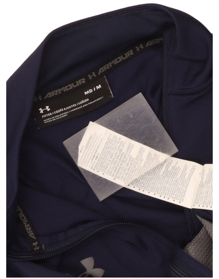 Under Armour Damen-Trainingsanzug-Top-Jacke UK 12 Medium Marineblau Polyester