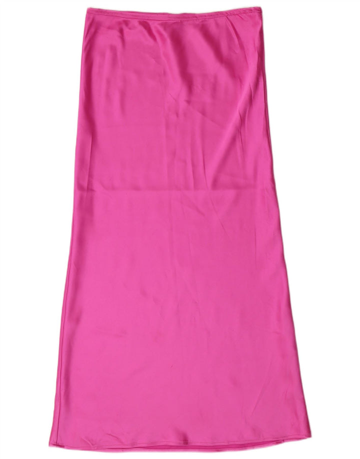 TOPSHOP Womens Midi Skirt UK 12 Medium W36 Pink Polyester