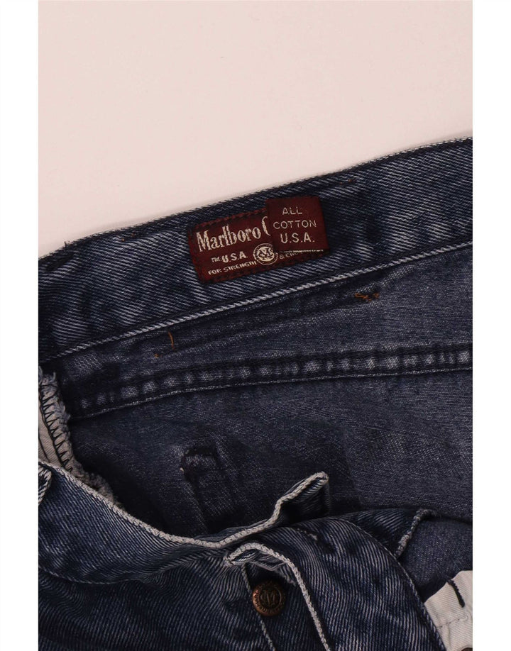 Marlboro Classics Herren-Loose-Jeans W38 L28 Blaue Baumwolle