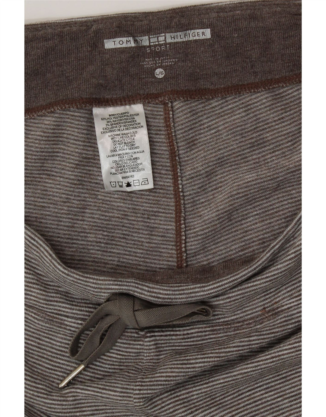 TOMMY HILFIGER Damen Trainingshose Jogger UK 16 Large Grau