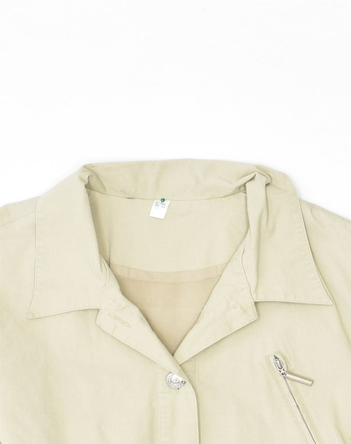 VINTAGE Womens Sleeveless Shirt IT 50 XL Beige Cotton | Vintage Vintage | Thrift | Second-Hand Vintage | Used Clothing | Messina Hembry 