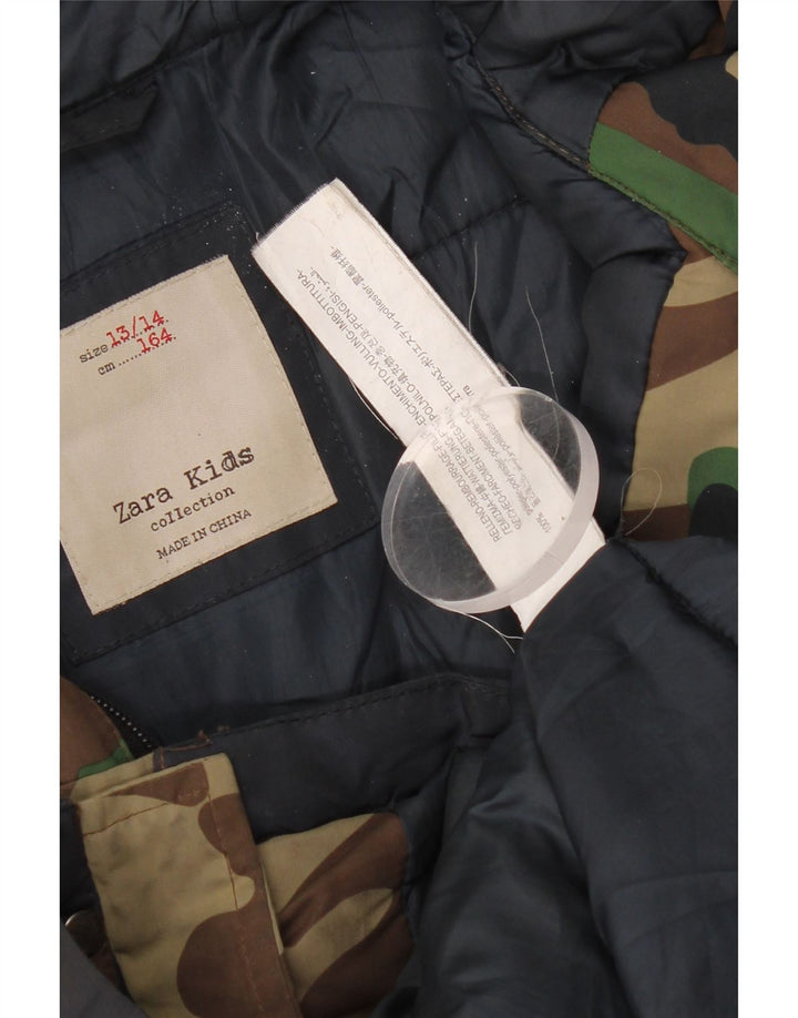 Zara Parka-Jacke mit Kapuze für Jungen, 13–14 Jahre, mehrfarbig, Camouflage
